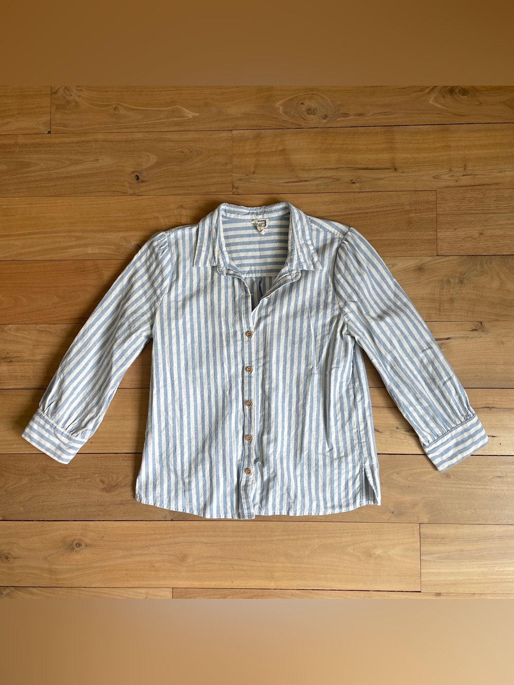 Mo:Vint Light Blue Stripe Button-Down Shirt
